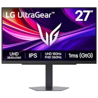 LG Lg 27g810a-B 27-Inch Ultragear 4k Uhd (3840 X 2160) Ips Gaming Monitor, Dual Mode Uhd 180hz or Fhd 360hz, 1ms, Nvidia G-Sync, Amd Freesync Premium, Vesa Displayhdr 400, Hdmi 2.1, Black