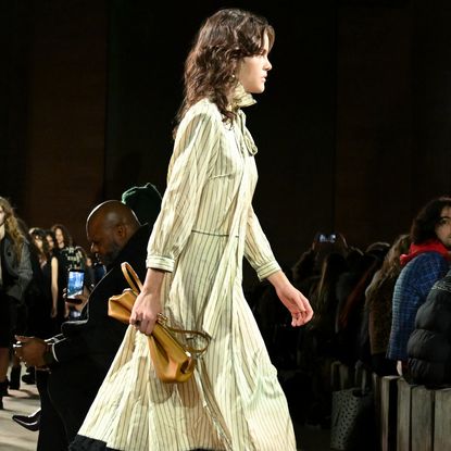 Coach debuted the new Kisslock Frame Bag on the Fall 2026 runway