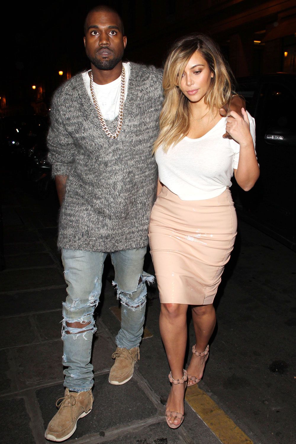 Kim Kardashian and Kanye West out and about