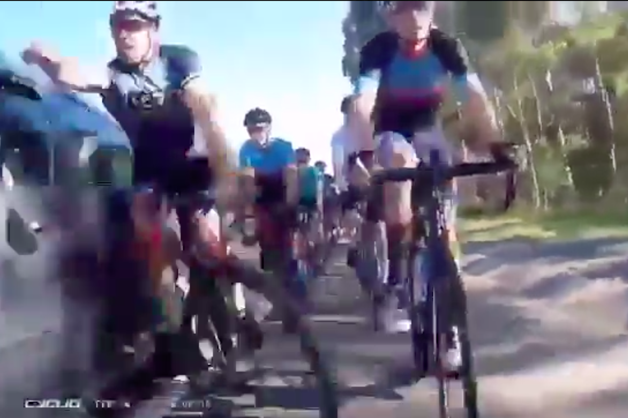 Video shows terrifying moment driver causes group of cyclists to crash ...