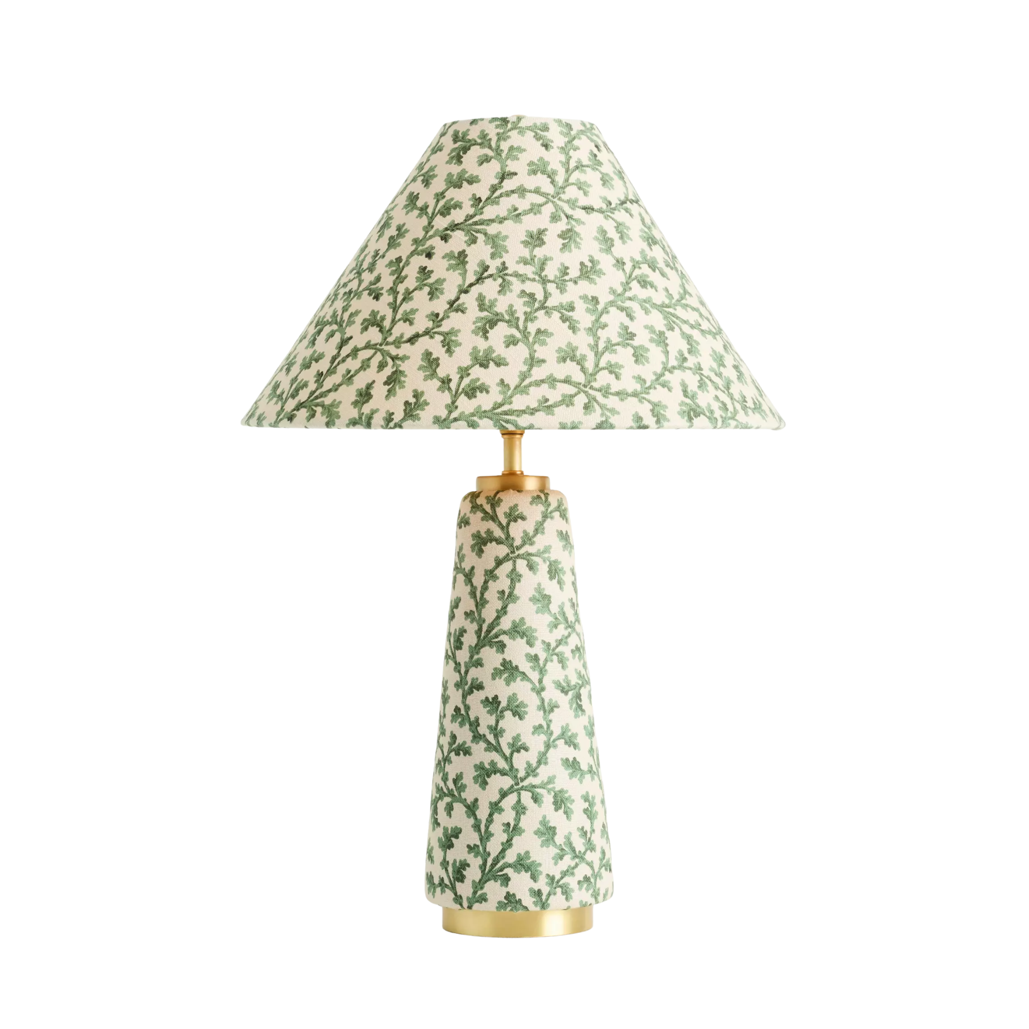 a lamp covered in a fabric pattern