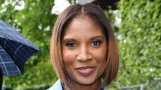 Denise Lewis attends day six of the Wimbledon Tennis Championships 2024