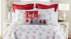 Levtex Red Snowflake Holiday Sherpa Quilt Set