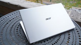 Acer Swift 3 (2021) on an outdoor table