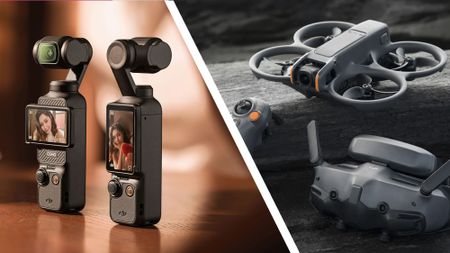DJI Pocket 3 vlogging cam and DJI Avata 2 FPV drone diptych