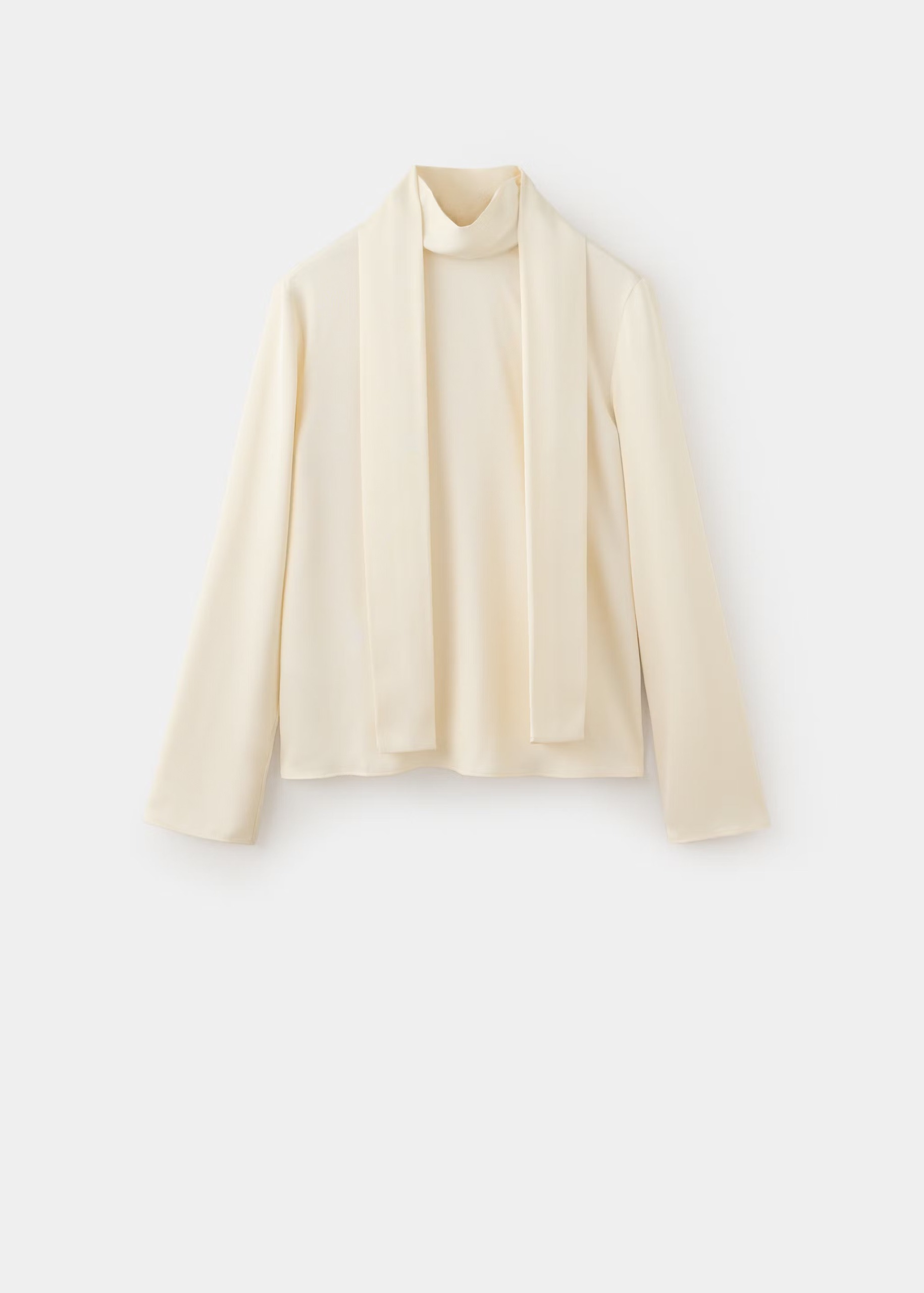 Mango, High Neck Scarf Blouse