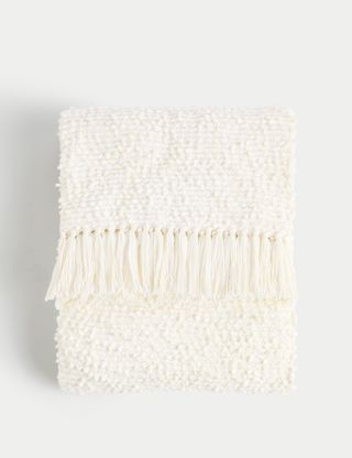 Pure Cotton Bouclé Throw