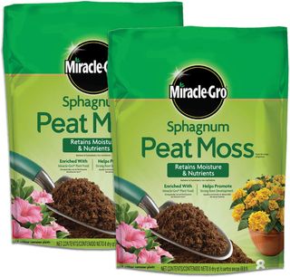 Two bags of peat moss