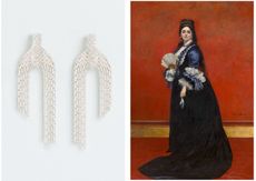 Wouters & Hendrix earrings; painting of Countess Rattazzi by Emile Auguste Carolus-Duran