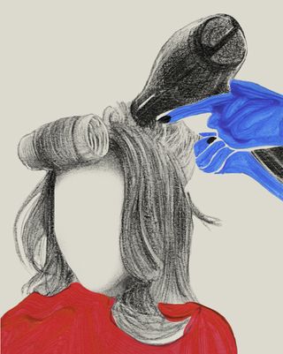 Illustrations of 15 step Korean scalp treatment by Lucie Birant