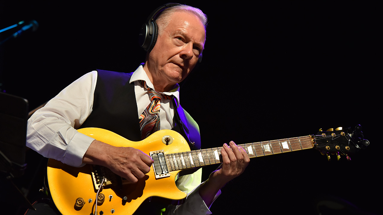 LONDON, ENGLAND - OCTOBER 21: Robert Fripp performs during Toyah and Robert's Sunday Lunch concert at the O2 Shepherd's Bush Empire on October 21, 2023 in London, England. (Photo by C Brandon/Redferns)
