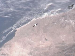 SpaceX Dragon capsule over Morocco on May 25, 2012.