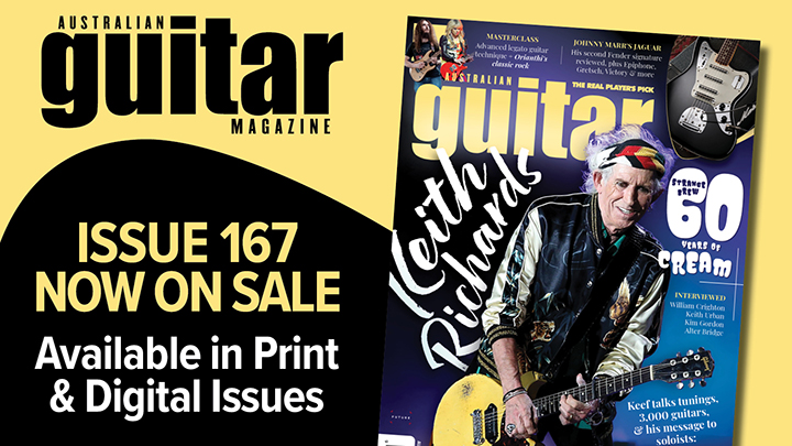 The cover of Australian Guitar magazine featuring Keith Richards