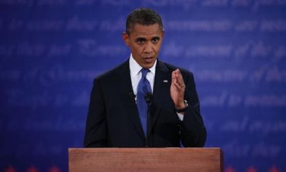 President Barack Obama at the first presidential debate last week in Denver: Andrew Sullivan argues that Obama's disastrous performance may have cost him the election.