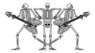 A skeleton band illustration