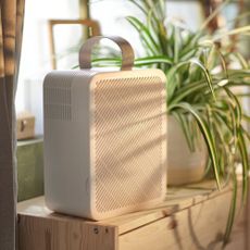 IKEA UPPÅTVIN air purifier on a wooden chest of drawers