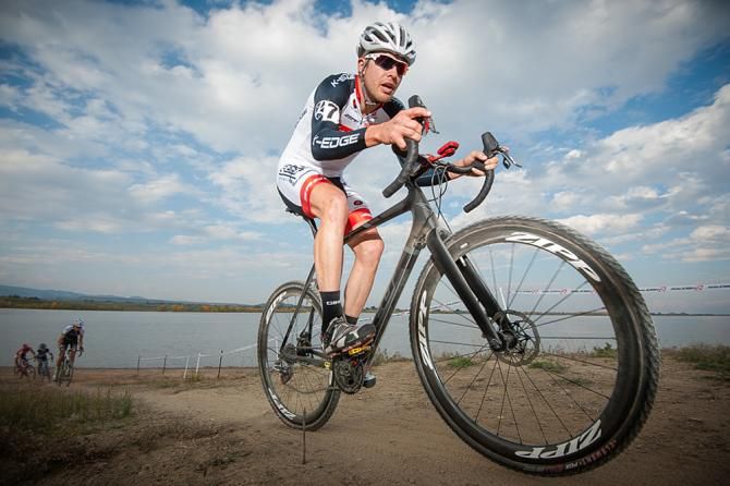 Summerhill (K-Edge) making his way fron the beachfront to the sand pit. Colorado Cross Classic.