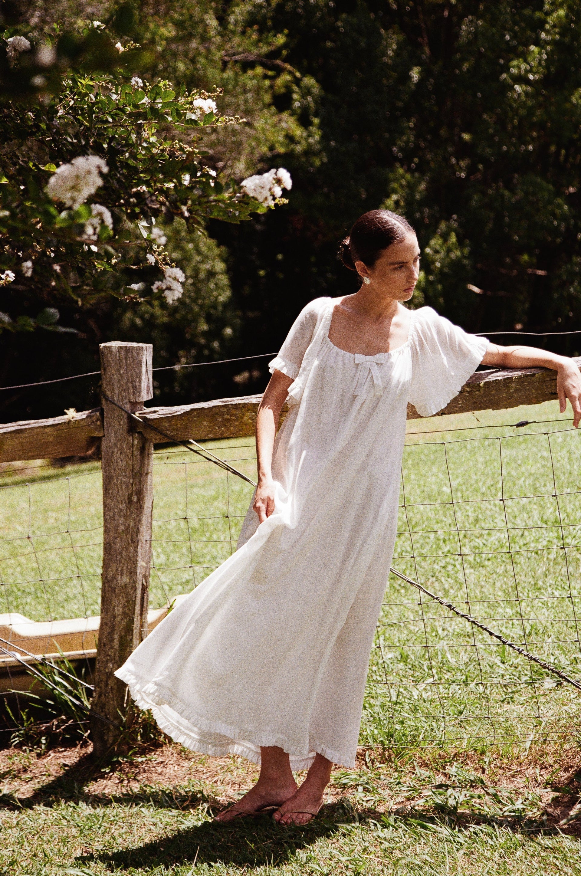 Betty Nightie - Long - Lyocell Batiste - Off White - Xs