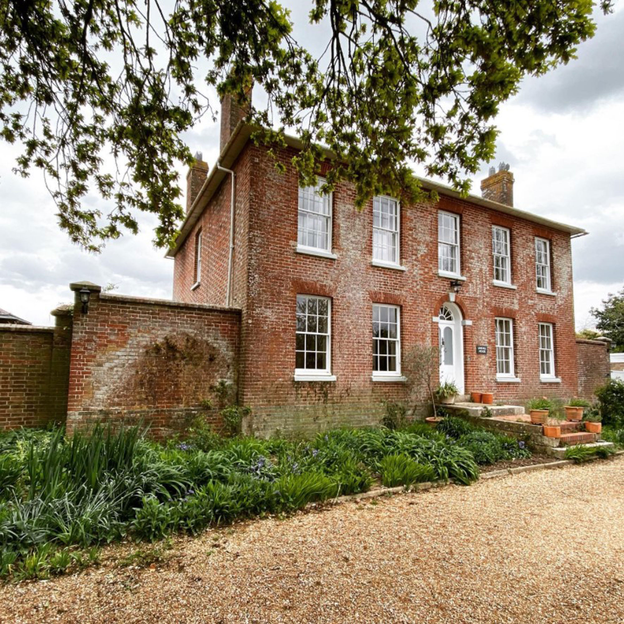 Georgian house with sash windows