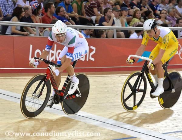 Elia Viviani (Italy) and Glenn O'Shea (Australia)