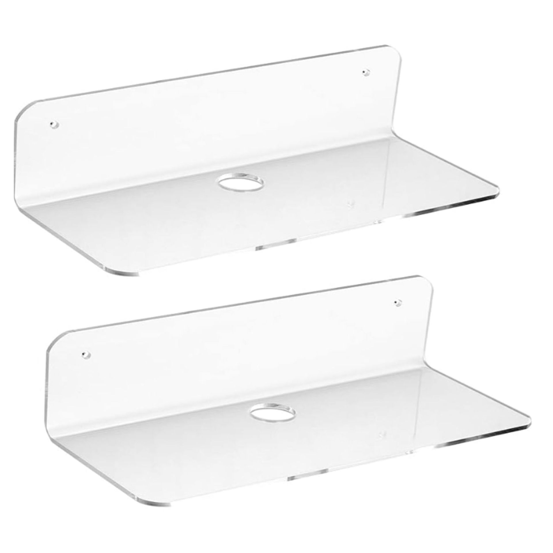 Acrylic Floating Wall Shelves Set of 2