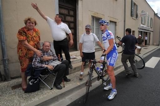 Quick Step's Sebastian Rosseler didn't have a great birthday, as he crashed on stage 11.