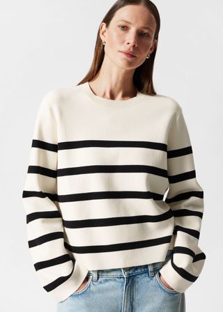 Wide-Sleeve Knit Sweater