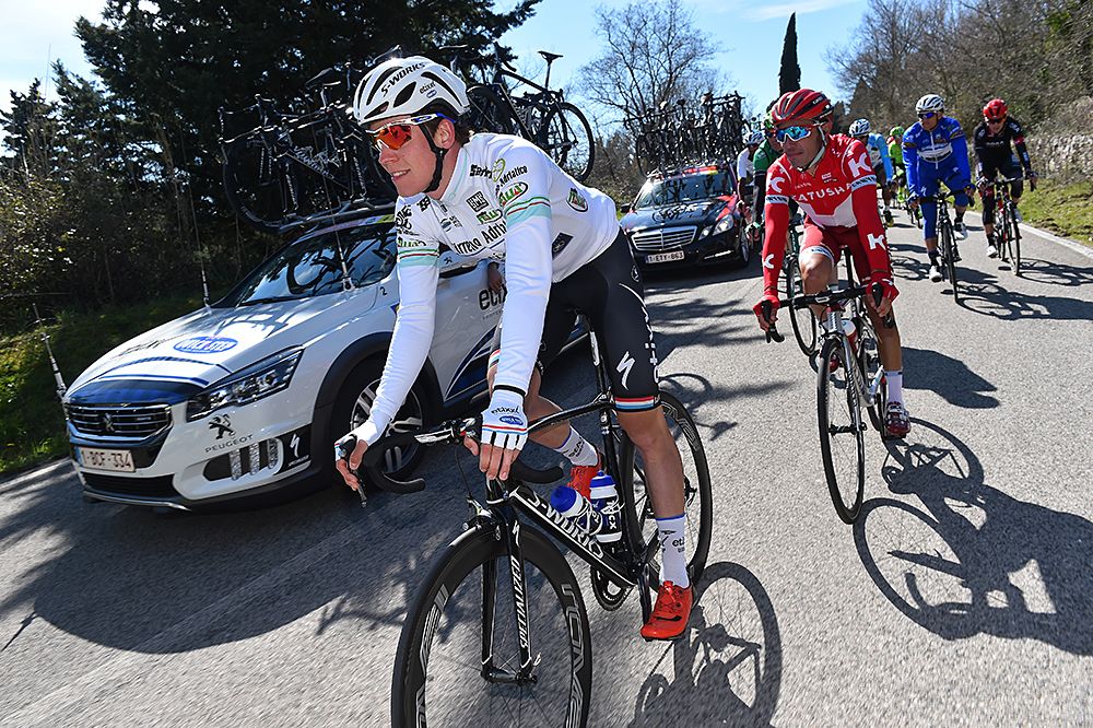 Bob Jungels in the best young rider jersey