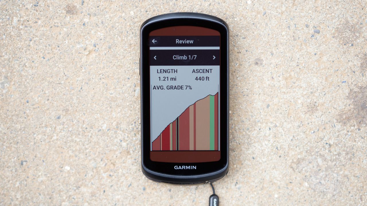 Garmin Edge 1040 Solar climbing screen