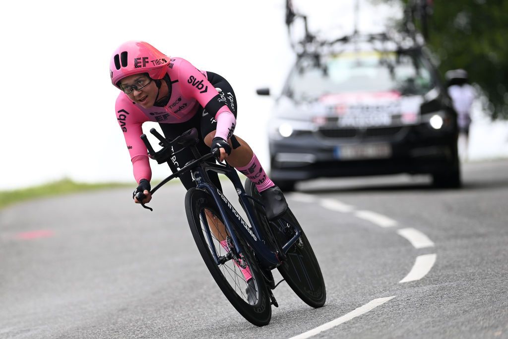 PAU FRANCE JULY 30 Alison Jackson of Canada and Team EF EducationTIBCOSVB sprints during the 2nd Tour de France Femmes 2023 Stage 8 a 226km individual time trial stage from Pau to Pau UCIWWT on July 30 2023 in Pau France Photo by Tim de WaeleGetty Images