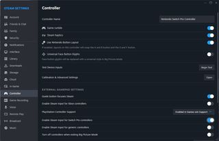 Steam Switch Pro Controller configuration