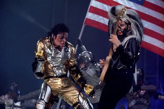 [L-R] Michael Jackson and Jennifer Batten