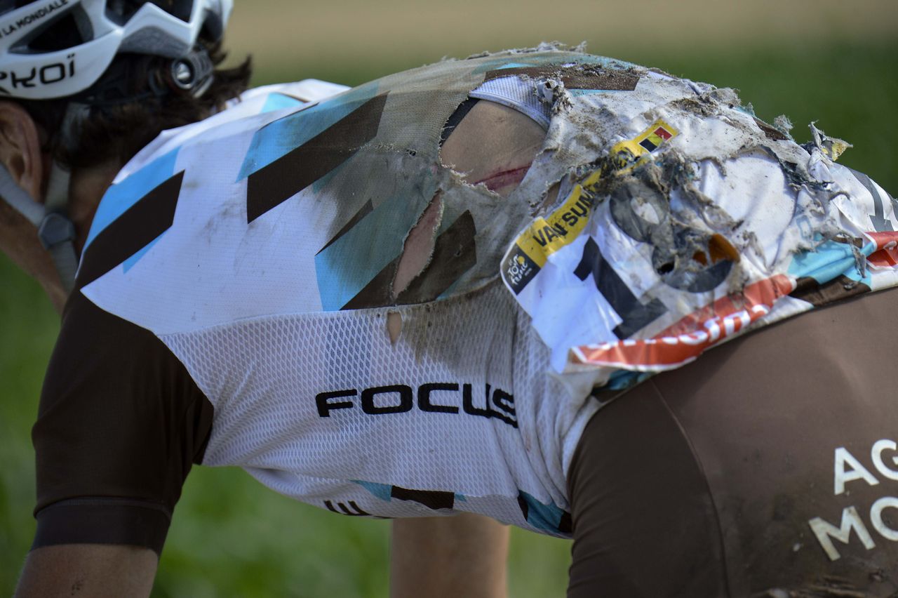 Johan Van Summeren (Ag2r-La Mondiale) was one of the riders who crashed