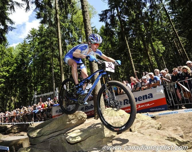 Catharine Pendrel (Luna Pro Team) was back in action and having a good day after breaking her collarbone earlier this season.