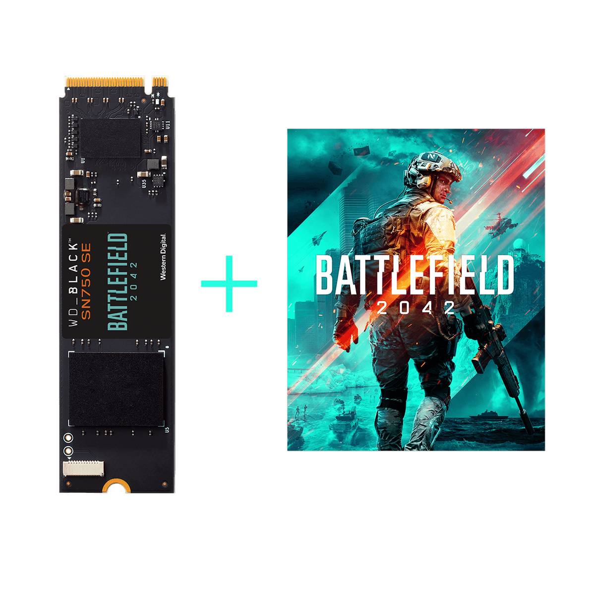 WD_BLACK SN 750 SE NVMe SSD Battlefield 2042 PC Game Code Bundle