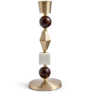 candle holder for dinner with brushed brass