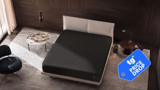 The Eight Sleep Pod 6 cover on top of a mattress in a neutrally decorated bedroom