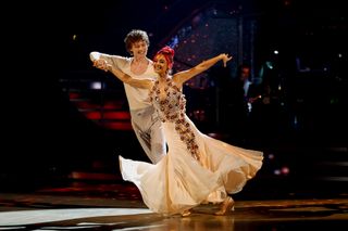 Bobby Brazier and Dianne Buswell dancing on Strictly Come Dancing 2023.