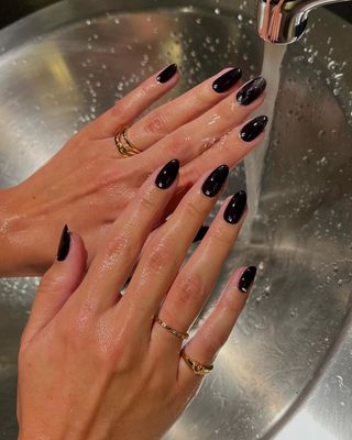 Black nails.