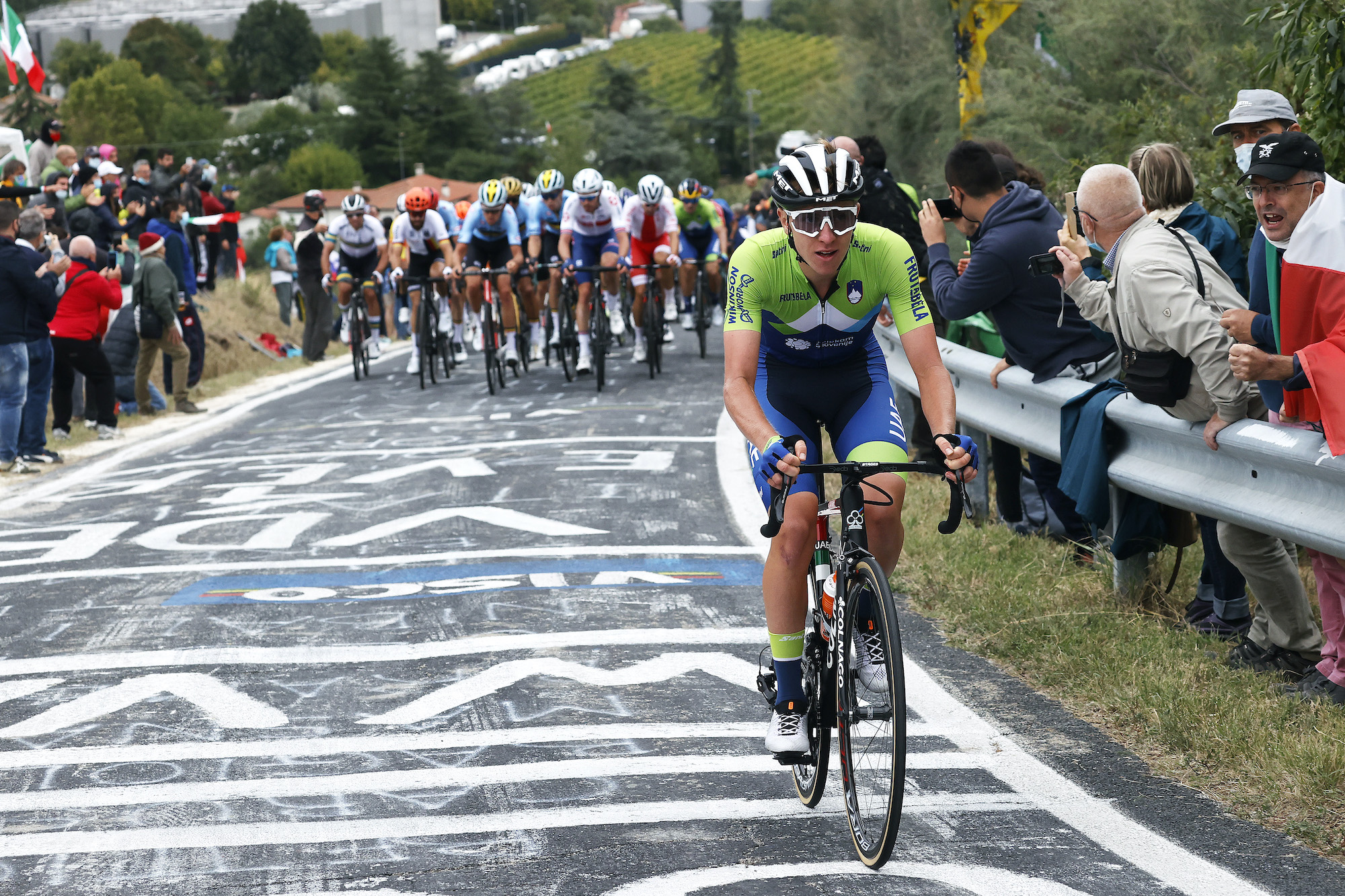 Tadej Pogacar at the 2020 Road World Championships