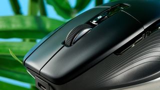 A black 3Dconnexion CadMouse Pro Wireless ergonomic mouse