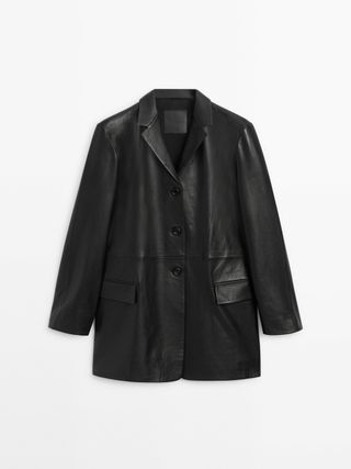 Oversize Nappa Leather Blazer