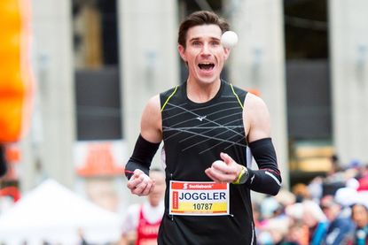 Michal Kapral was banned from joggling in the 2015 NYC Marathon
