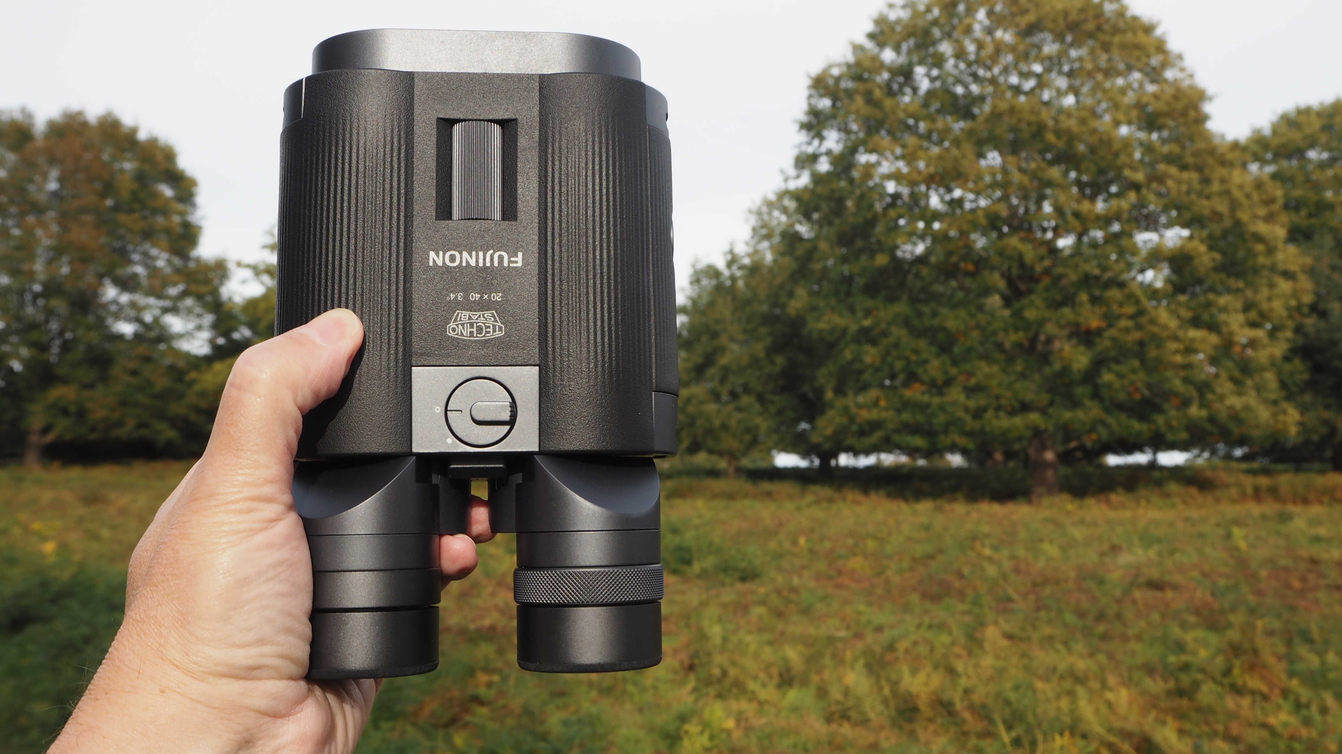 Fujifilm Fujinon Techno-Stabi TS-L 2040 held in a person&#039;s hands