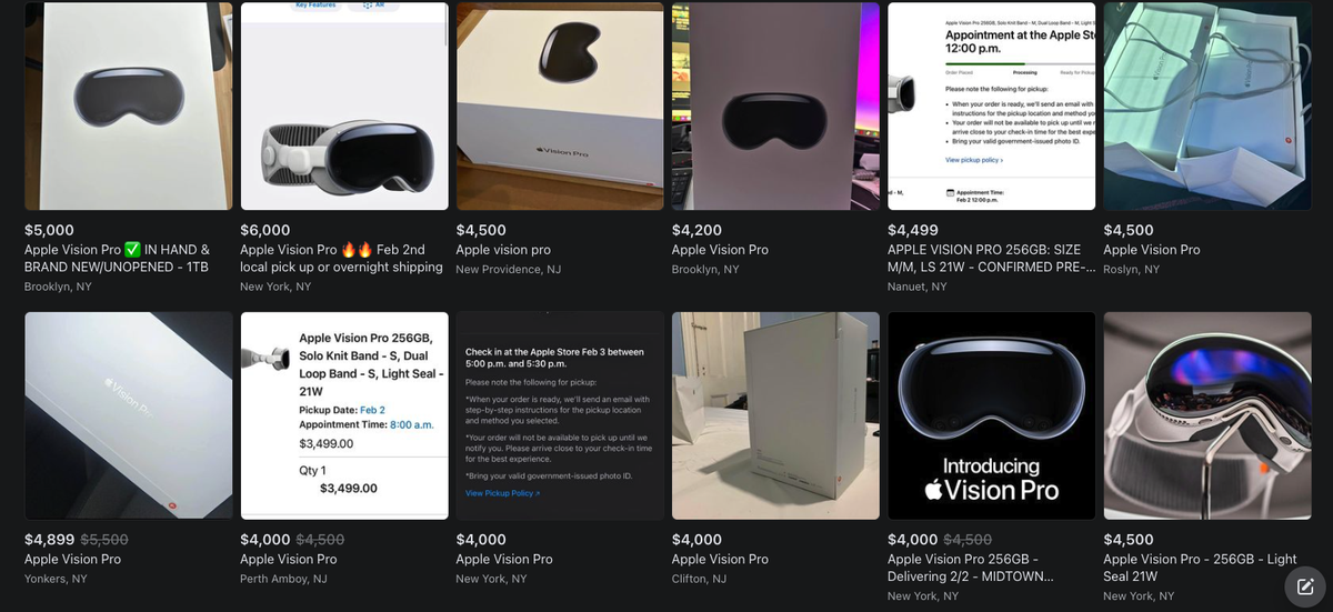 Visoin Pro listing on eBay