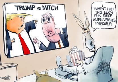 Political Cartoon U.S. trump mcconnell democrats