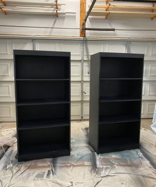 Bookcase makeover before and after