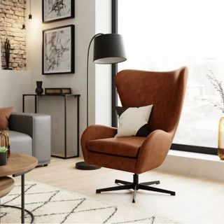 tan swivel armchair from dunelm