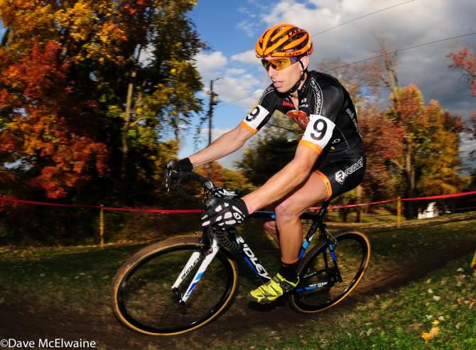 Kerry Werner (MOB CX Team) at the top of the course