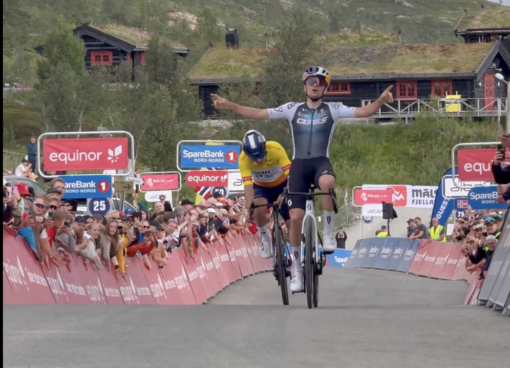 Tom Pidcock wins stage 3 ahead of race leader Corbin Strong